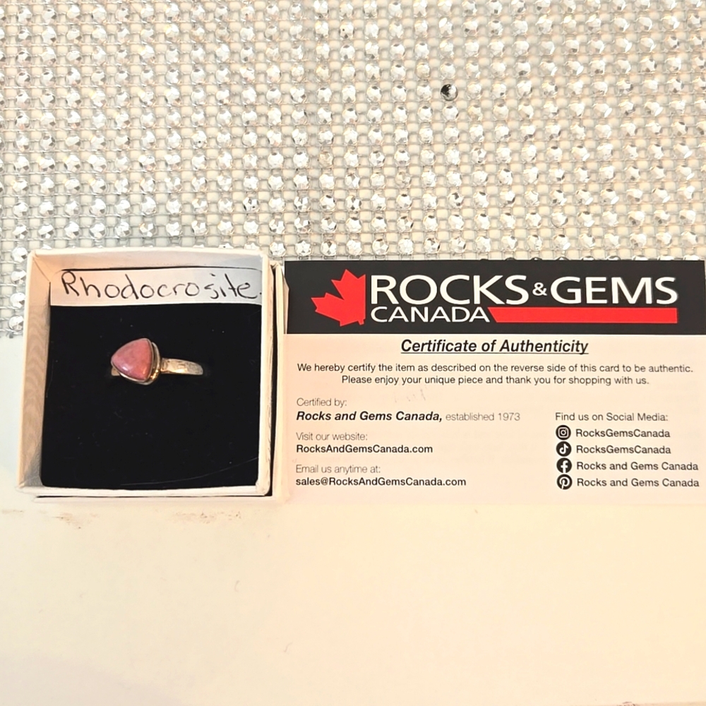 Ring, Crystal Rhodonite